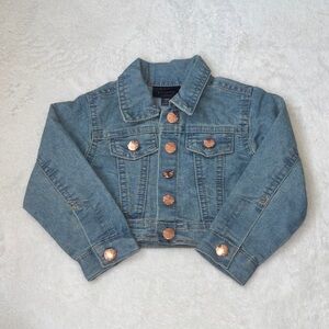 (3 for $10) picapino Blue Denim Jacket with Copper Accents